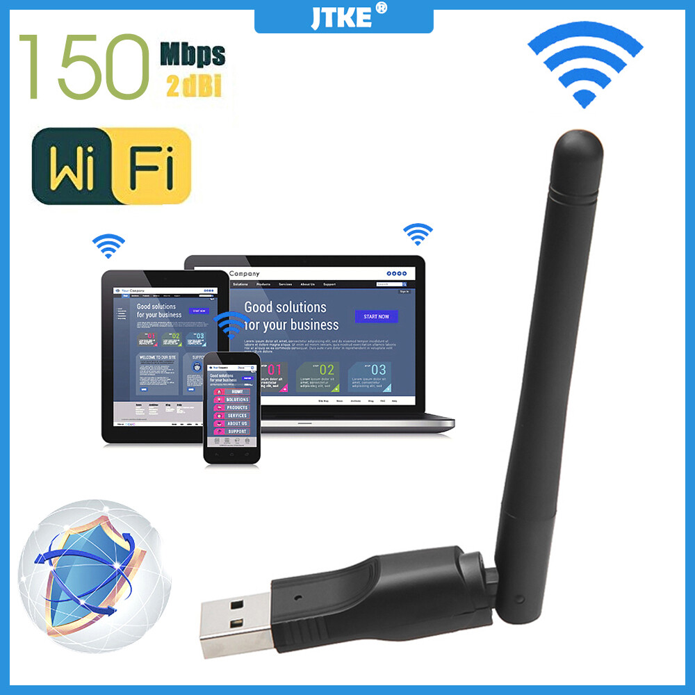 JTKE 150Mbps MT-7601 USB 2.0 WiFi Card Mạng Không Dây Bộ Chuyển Đổi USB WIFI Bộ Chuyển Đổi LAN 802.11 B/G/N Với Ăng Ten Xoay