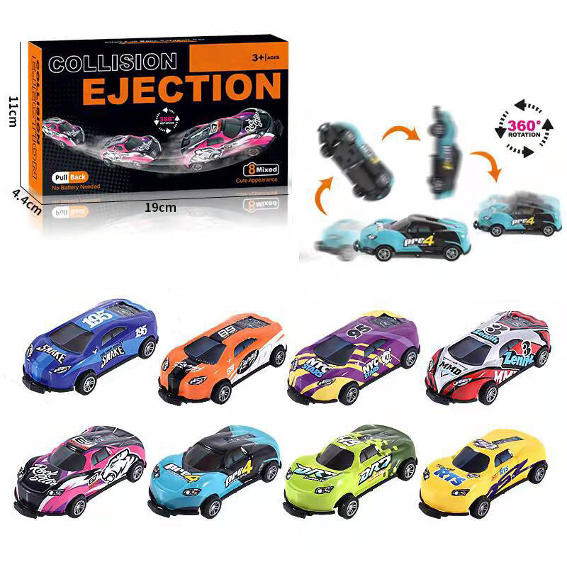 Bộ 8 Chiếc Xe Đua Bằng Hợp Kim Kim Loại Mô Hình Hành Động Kim Loại Đúc Cho Trẻ Em 360 Nảy Nảy 1/64 Đồ Chơi Xe Đua Quà Tặng Sinh Nhật Cho Trẻ Em