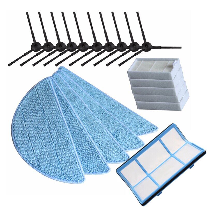 Máy hút bụi hepa lọc vải lau rags chổi cạnh cho ilife zaco v3s pro,v5s pro, v5x, v50,v55 robot hút bụi phụ tùng