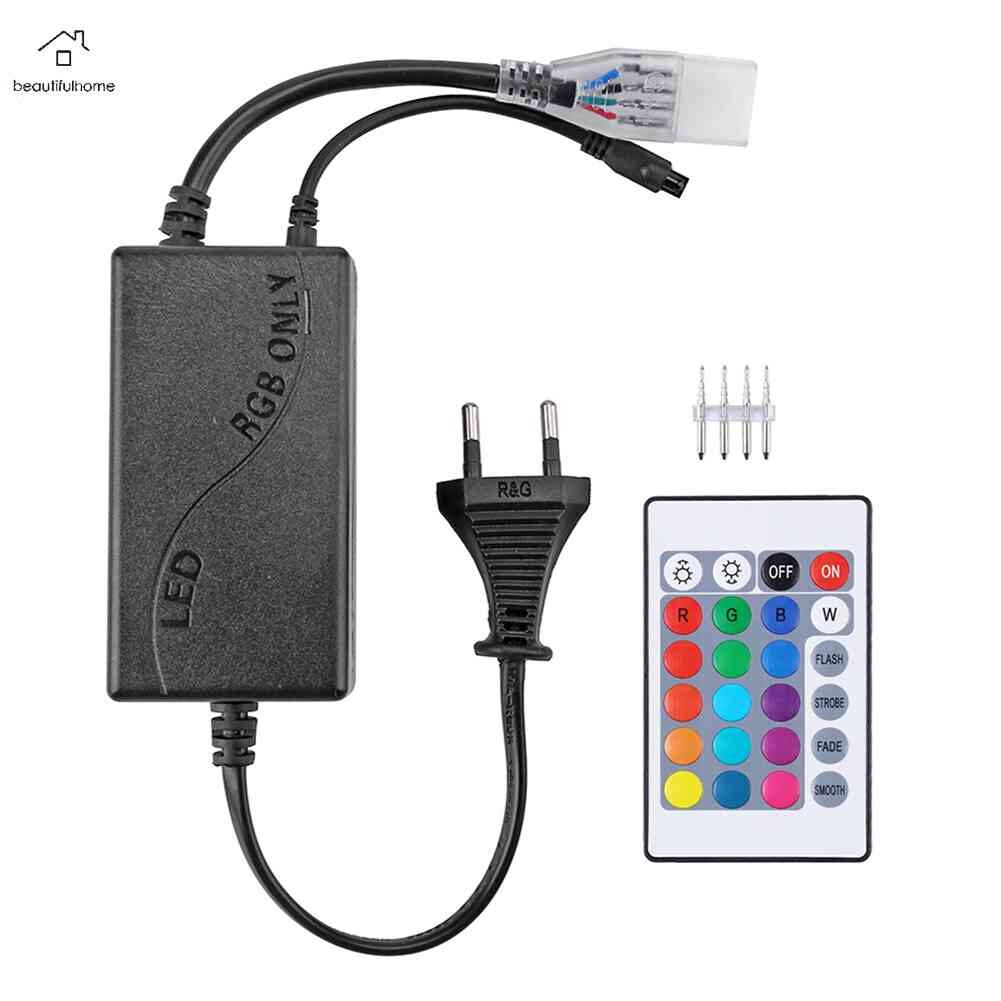 4 Pin Infrared 24 Keys Remote IR RGB LED Controller for 5050 Strip Lighting