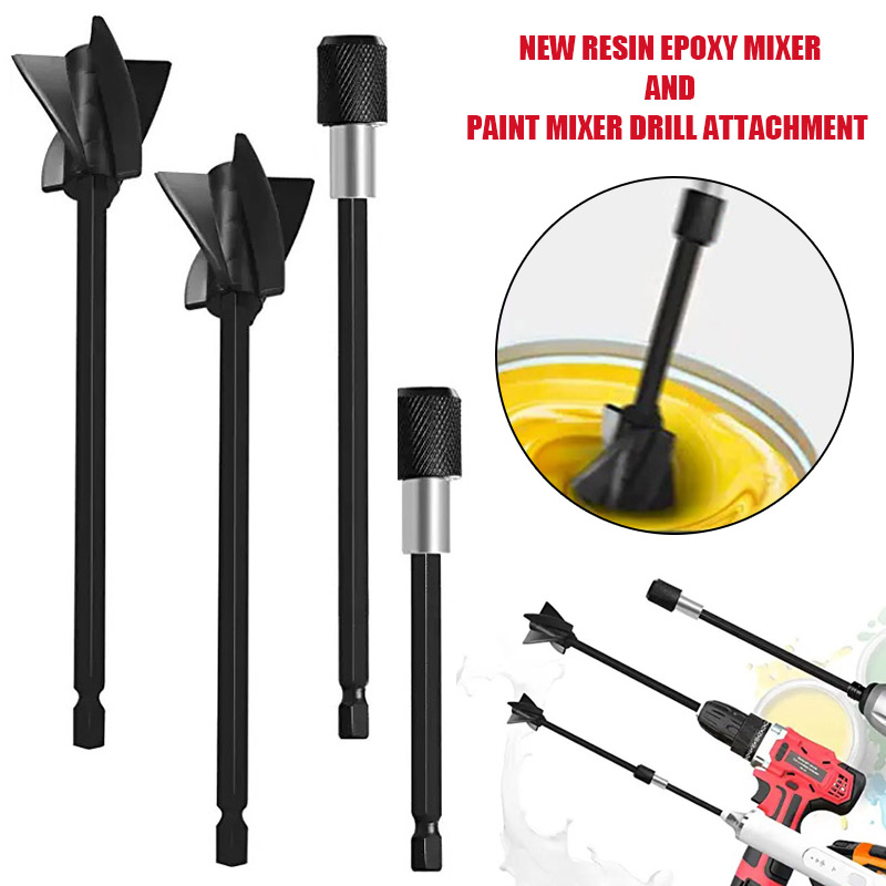 Unvug 2 máy trộn nhựa epoxy mới và máy trộn sơn phụ kiện khoan cho thùng chứa 1 gallon