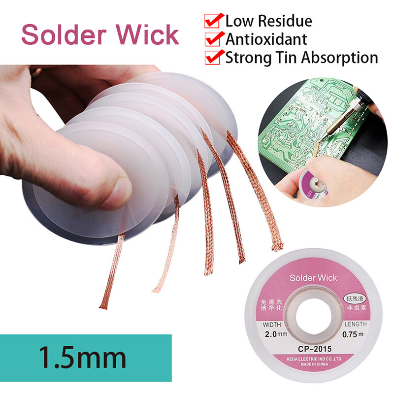Huali02 1.5m 5ft 2.0mm desoldering dây bện sucker cp-2015 remover wick hàn bơm dây cáp