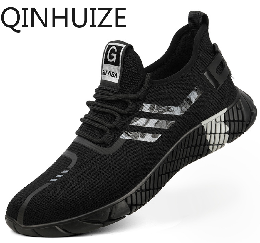 Giày Bảo Hộ Mũi Thép QINHUIZE, Giày Bảo Hộ Nam, Giày Bảo Hộ Lao Động, Giày Bảo Hộ Lao Động Nam Chống Va Đập, Chống Đâm Thủng, Mũi Thép, Lông, Giày Làm Việc Hàn Chống Mài Mòn