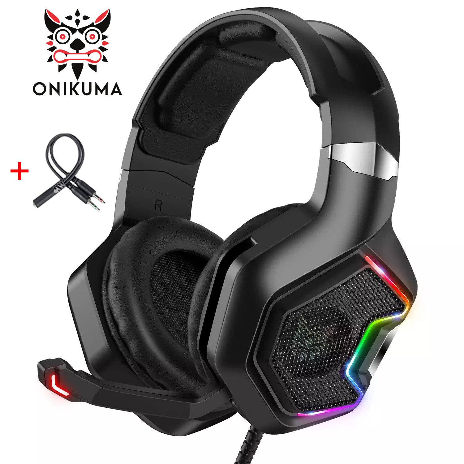 Tai Nghe Chơi Game ONIKUMA Có Mic Và Loại Bỏ Tiếng Ồn Tai Nghe Chơi Game Có Đèn Led Cho Điện Thoại Di Động Máy Tính Xách Tay PS4 PC XBOX ONIKUMA K10 Pro