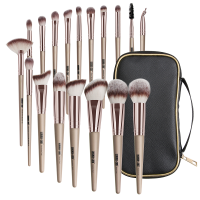 MAANGE High Quality 18Pcs Wooden Holder Makeup Brushes+ Bag