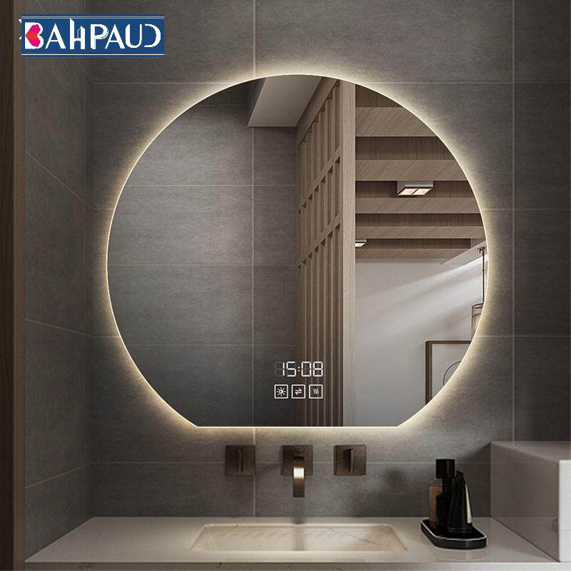 round mirror with built in light