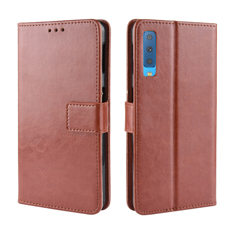 Ốp samsung galaxy a7 2018 ốp cứng dạng ví da pu cho điện thoại nắp gập ốp lưng chống sốc samsung a72018