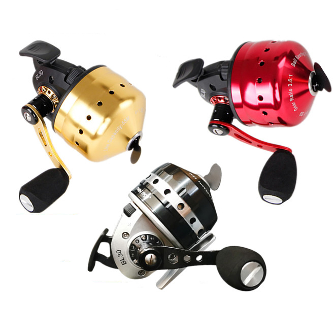 Spincast reel bl30 4 + 1bb 3.6:1 spin đúc lô cước kim loại câu cá ngoài trời với sợi pe 45m