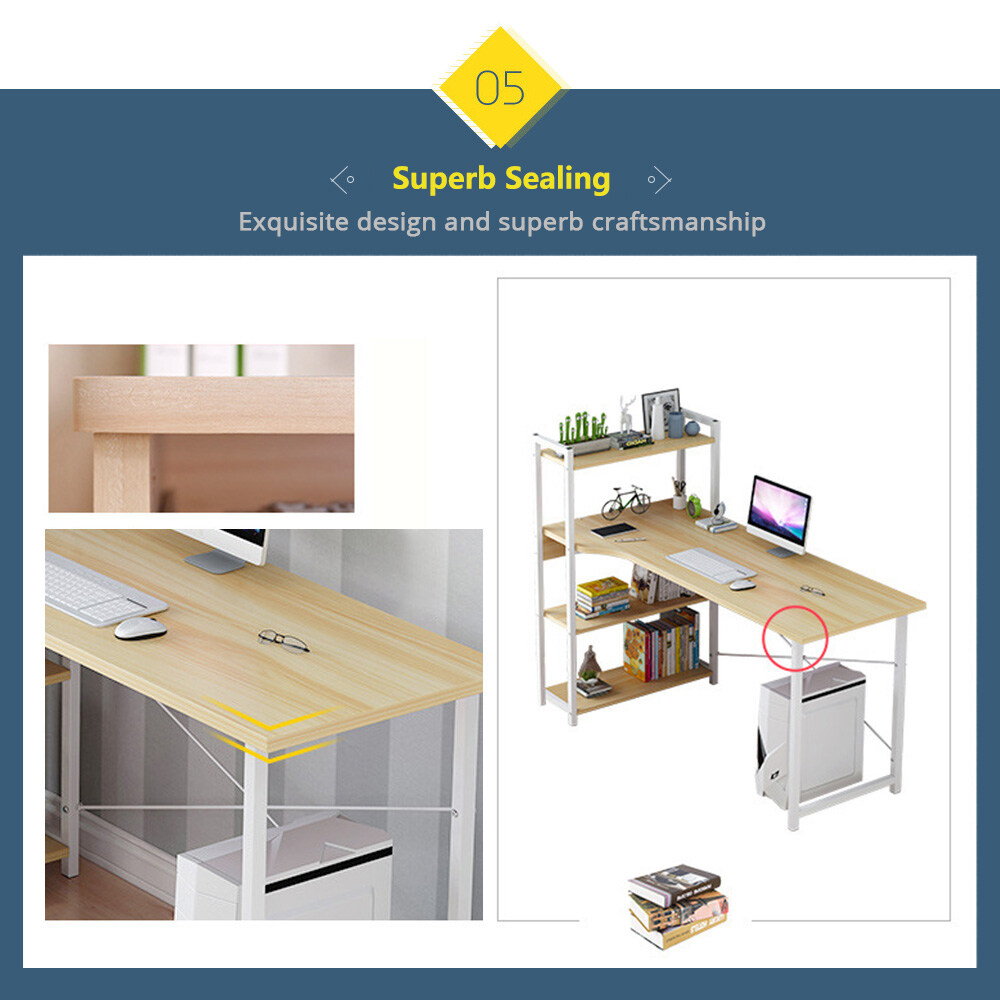 Generic 4 Tier Modern M Style Computer Table Variety Bookshelf Multi