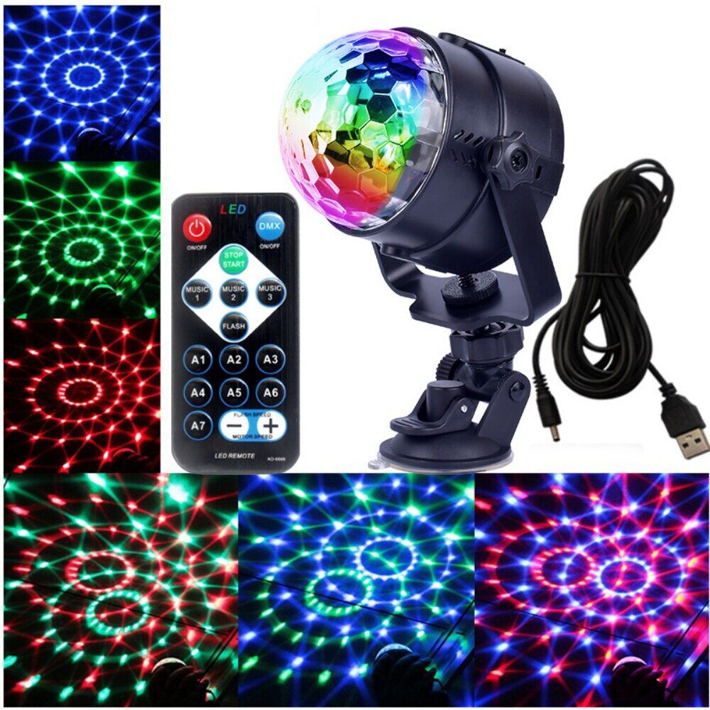 Đèn tiệc, đèn dj, đèn vũ trường, đèn led mini usb, đèn sân khấu, đèn chiếu dj kích hoạt bằng âm thanh rgb, dùng cho xe hơi, gia đình, ktv
