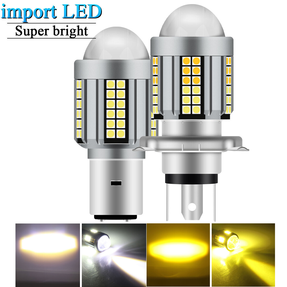 1pcs h4 ba20d led moto h6 led đèn pha xe máy csp ống kính trắng vàng hi lo đèn phụ kiện xe tay ga dc 12-80v