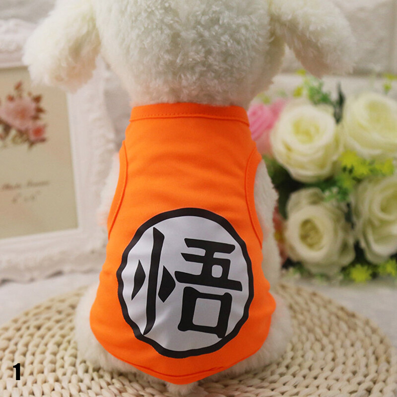 Áo Khoác Có Mũ Cho Chó Con Hoạt Hình Quần Áo Áo Cotton Cho Chó Mèo, Quần Áo Xuân Thu Cho Thú Cưng-01 Goku