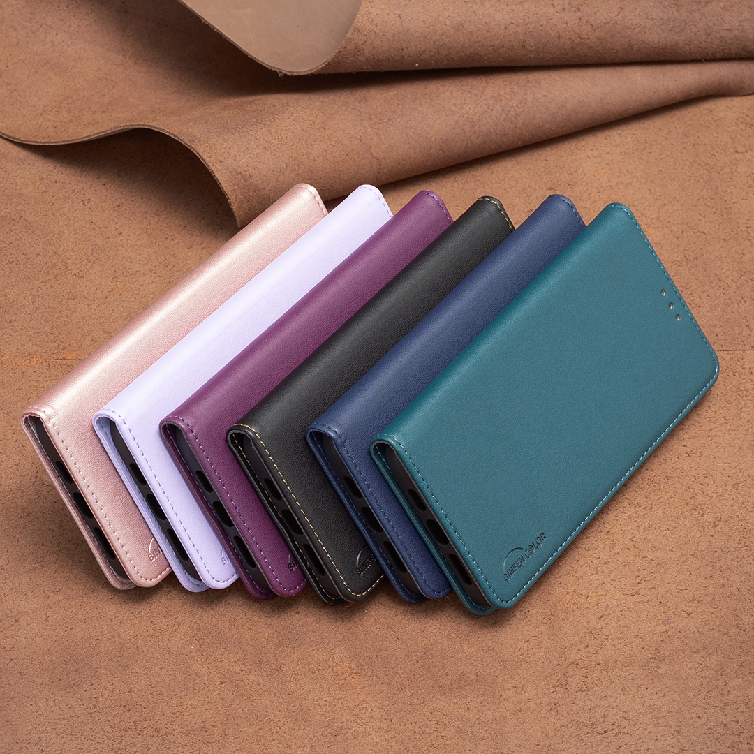 Luxuriöse Handyhülle Aus Leder Mit Klappetui Und Kartenfach_voghion.com