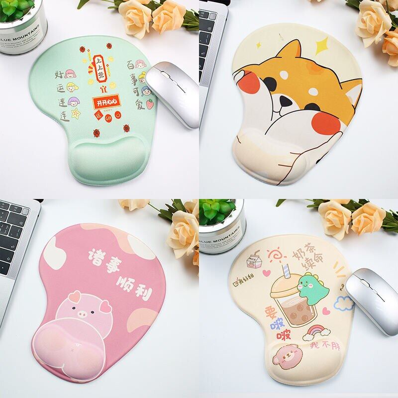 Keyboard Mouse Pad Cartoon Mouse With Wrist Rest Computer Laptop Notebook