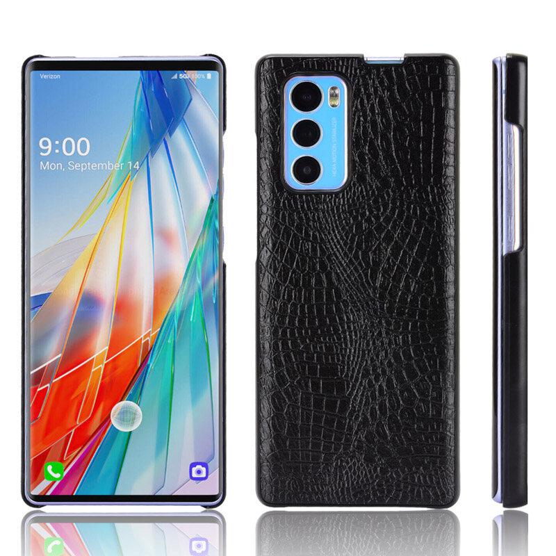 Ốp Lưng LG Wing 5G Ốp Lưng Sang Trọng Cá Sấu Vỏ Cứng PC Chống Sốc Bảo Vệ Vỏ Điện Thoại Di Động Ốp Lưng LG Wing 5G