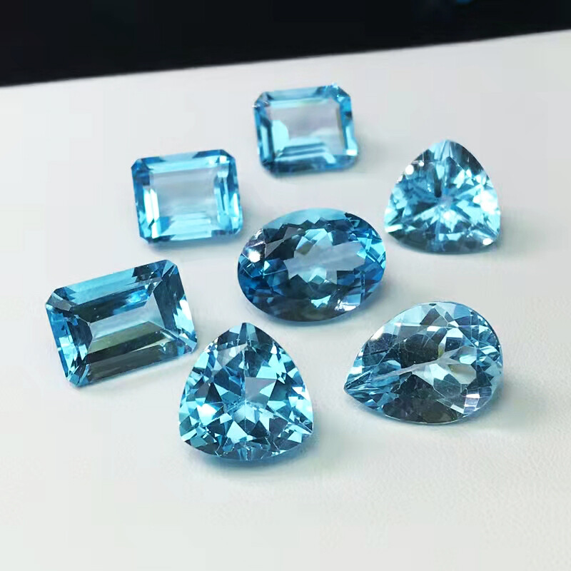 AAAAA Đá Sapphire Xanh Biển Đẹp 8X8 Mm 4.5 Carat Đá Quý Rời Hình Cắt Đá Sapphire Không Dát Trang Sức Nữ Chính Hãng Tự Làm, Với Đá Quý Zirconia Màu Xanh Dương