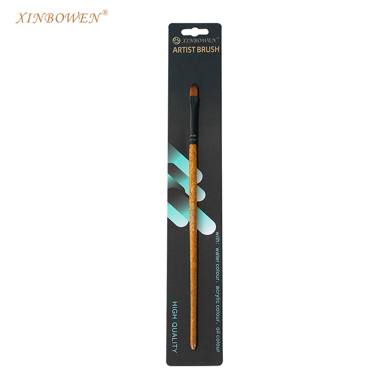 Dukeen Wood Grain Professional Nylon Paint Brush Oil Watercolor Paint Brushes For Gouache Acrylic Oil Paintbrush Art Painting Supplies