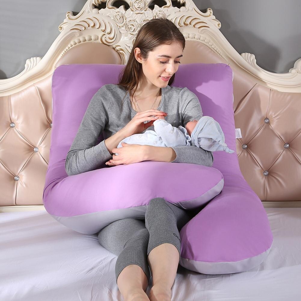 hot Maternity U shape Pillow Case Multi functional Pure Cotton Cover for