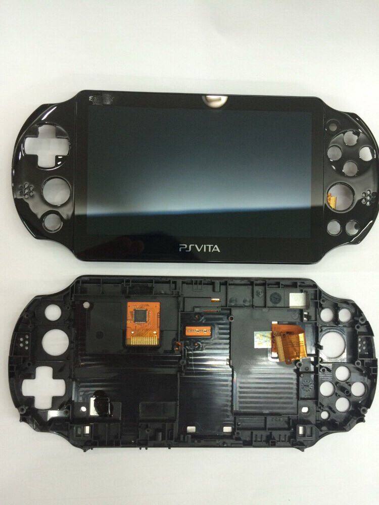 Chính hãng mới cho ps vita psv psvita 2 2000 màn hình lcd lắp ráp màu đen với miếng dán bảo vệ màn hình