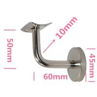 1 piece durable wall mounted stainless steel stair handrail fixed support accessories hospital kindergarten corridor aisle bracket wall bracket home decoration hardware