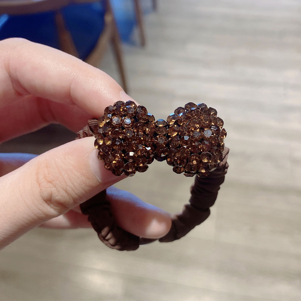 Dây Buộc Tóc Kim Cương Giả Hàn Quốc Vòng Buộc Tóc Nơ Đơn Giản Instagram Dây Buộc Tóc Cao Su Thanh Lịch Cá Tính Cho Nữ