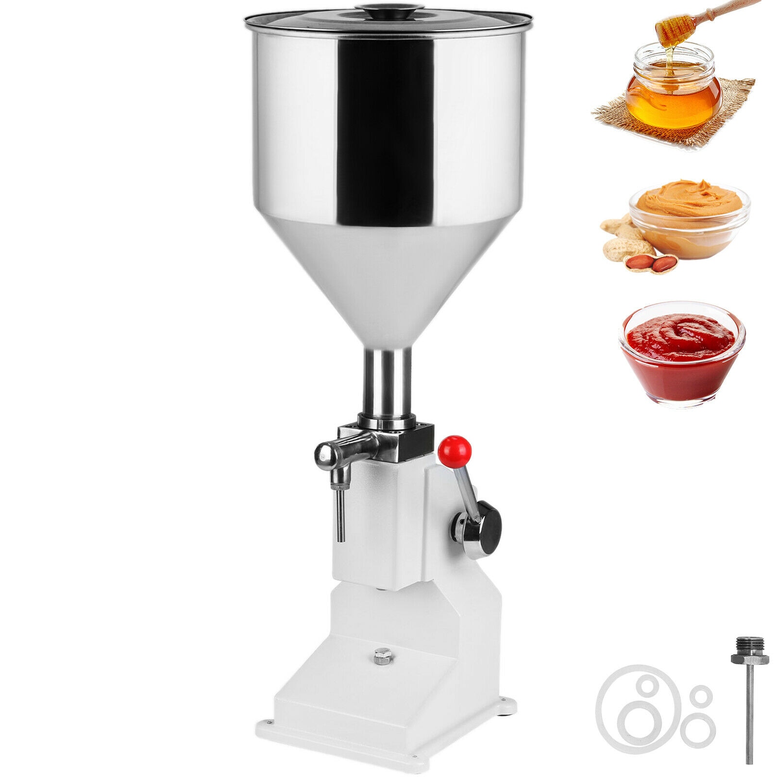 VEVOR 5-50ML Manual Liquid Filling Machine A03 Hand Press Filler for Paste Cream Cosmetic Water Oil Bottle Filler ราคา 16,191 บาท*ส่งฟรี