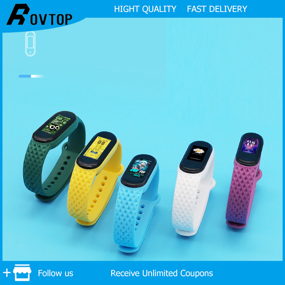 Vòng Đeo Tay Thông Minh Dành Cho Mi Band 5 Silicone Rovtop Dây Đeo Chính Hãng Cho Xiaomi Mi Band 6 Vòng Đeo Tay Miband 5 Vòng Đeo Tay Xiomi NFC Toàn Cầu Phiên Bản