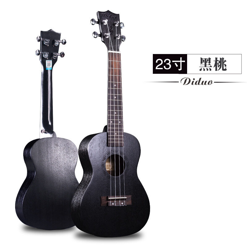 23 inch ukulele_ Hawaiian quadruple guitar _ black peach core wood (free shipping) Malaysia