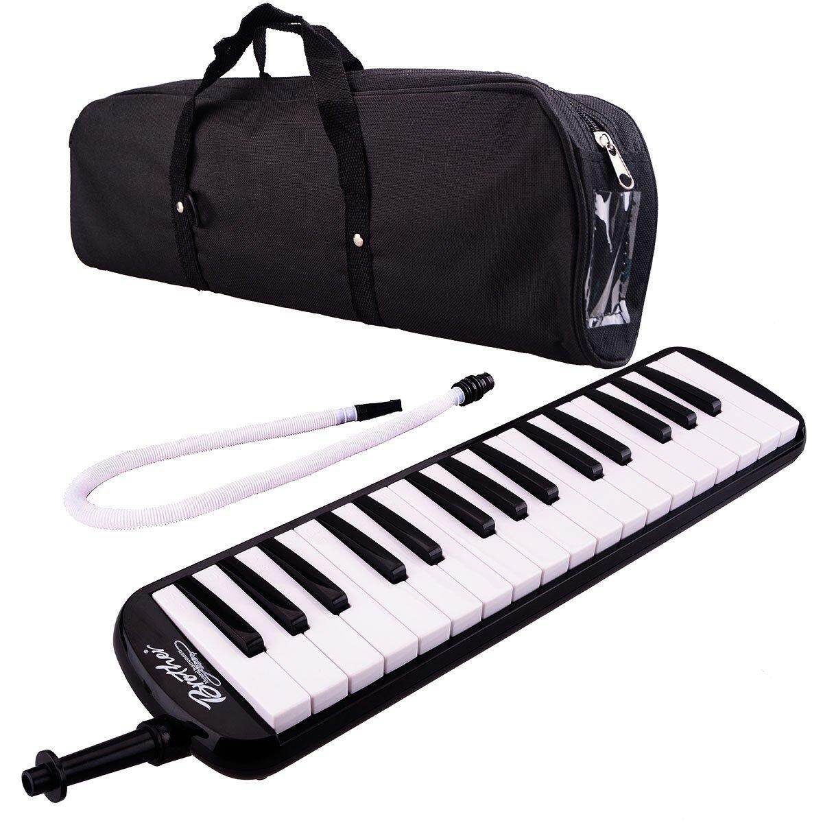 32 Phím đàn piano Kèn Melodica Dụng Cụ Âm Nhạc dành cho Giáo Dục Giảng Dạy và Chơi (Đen)