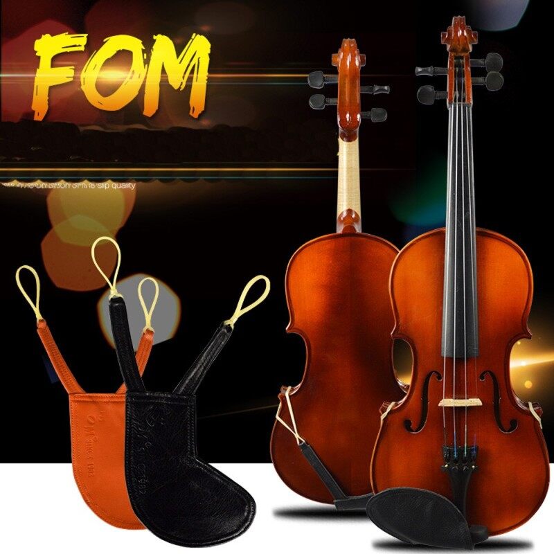 Fom 3/4-4/4 Sheep Leather Violin Chinrest Cover Pad Khaki Color Malaysia