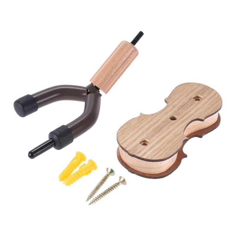 Hardwood Violin Hanger Hook with Bow Holder for Home & Studio Wall Mount Use Burlywood Color Malaysia