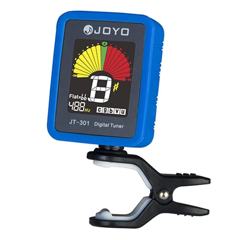 Joyo JT-301 Clip-on Electric Digital Tuner Color Screen with Silica Gel Cover for Guitar Chromatic Bass Ukulele Violin Universal Portable Malaysia