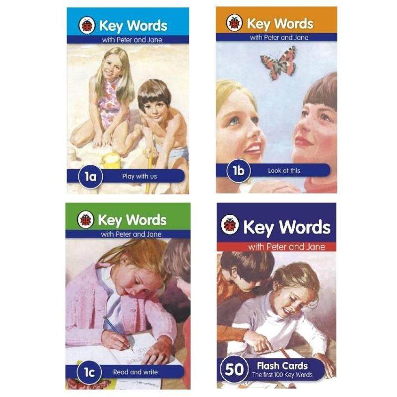 Ladybird Key Words with Peter and Jane 1a, 1b, 1c & Flash Card Malaysia