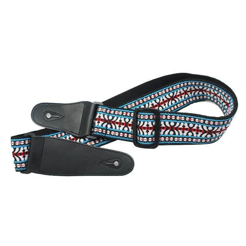 moob National Style Hand Embroidery Sewing Adjustable Guitar Strap Harness(Blue) Malaysia