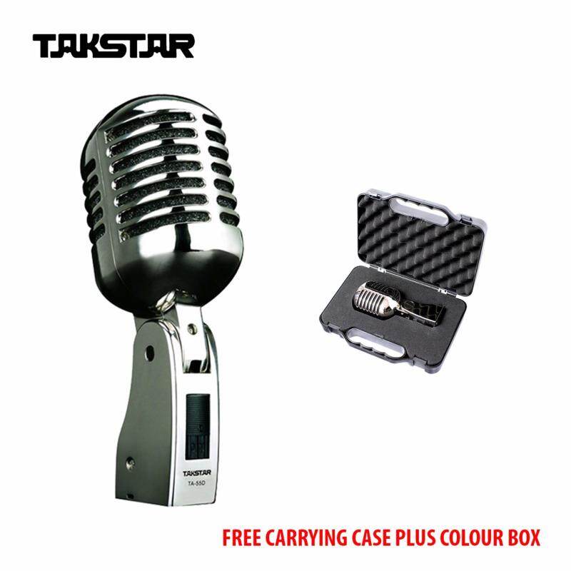 Original Takstar Ta 55d Professional Dynamic Microphone Free Carrying Case Plus Colour Box Malaysia