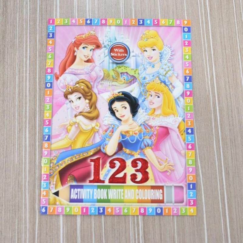Princesses Children Learning Book 123 With Colourful Sticker (AH7138-princess005) Malaysia