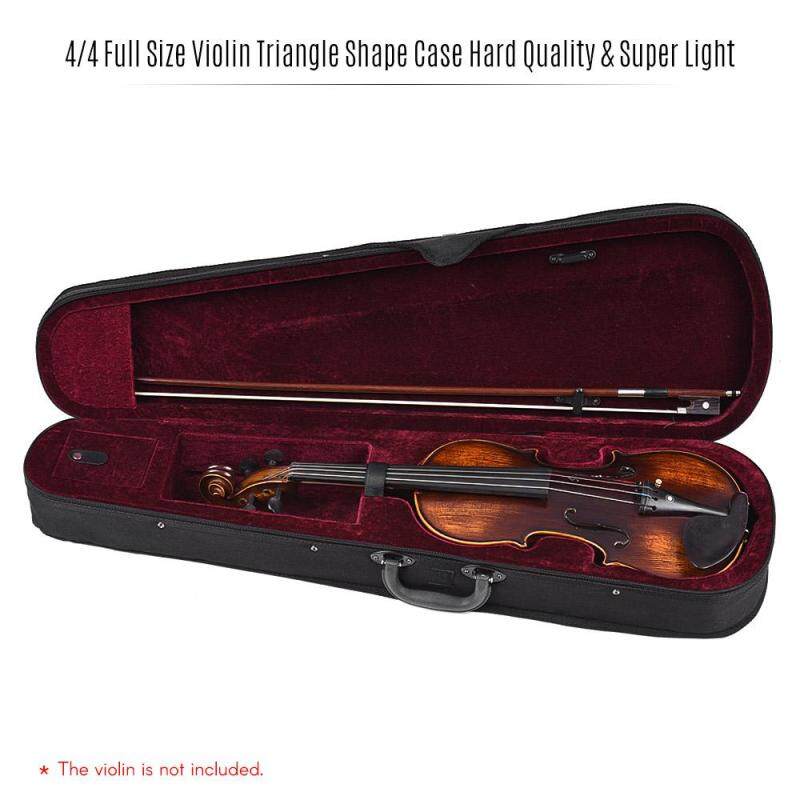 Professional 4/4 Full Size Violin Triangle Shape Case Box Hard & Super Light with Shoulder Straps Burgundy Malaysia
