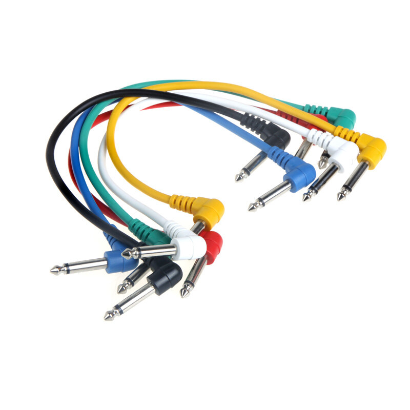 Set of 6 pieces Colorful Guitar Patch Cables Angled for Guitar
Effect Pedals Malaysia