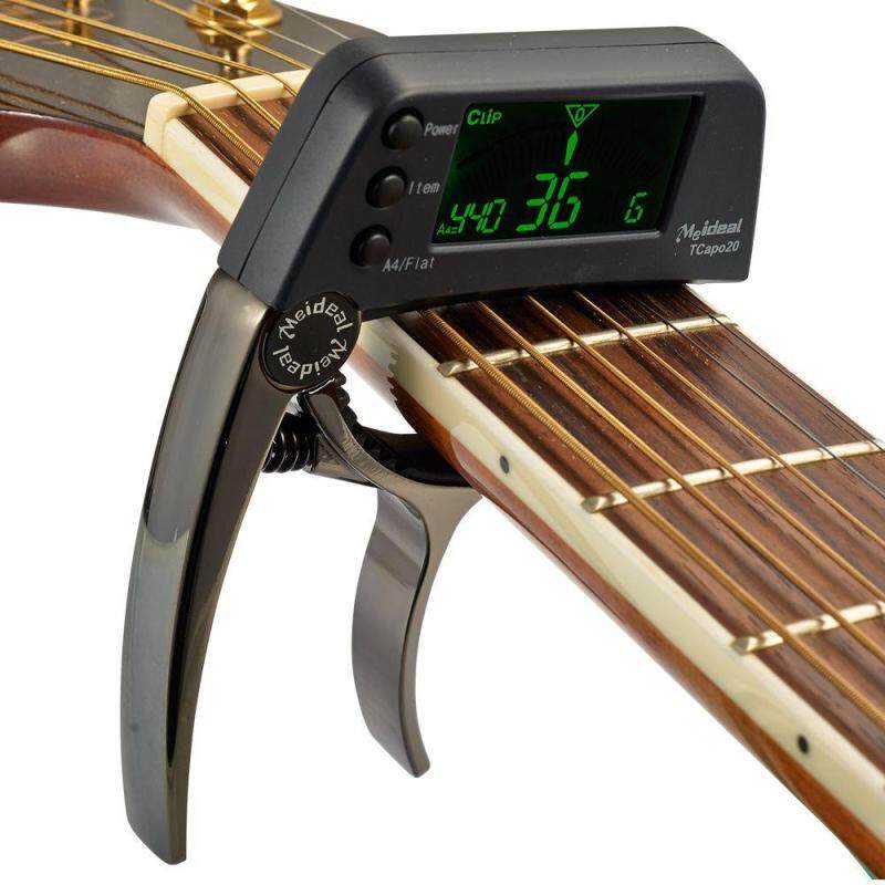 TCapo20 Multifunctional Aluminum Alloy 2-in-1 Guitar Capo Tuner with LCD Screen for Normal Acoustic Folk Electric Guitar Chromatic Bass Outdoorfree Malaysia