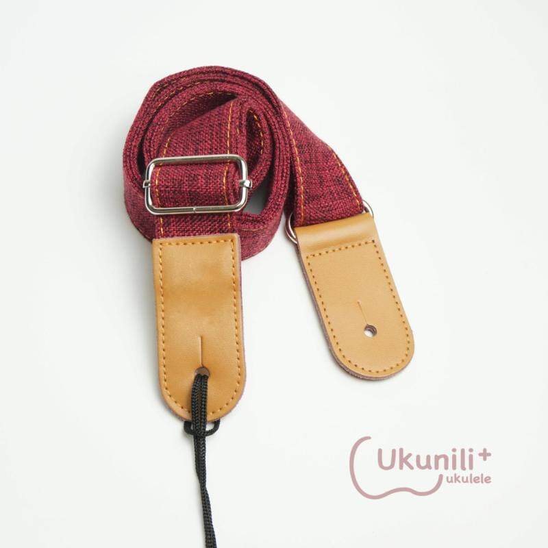 Ukulele Strap Linen Synthetic Leather (RED) Malaysia