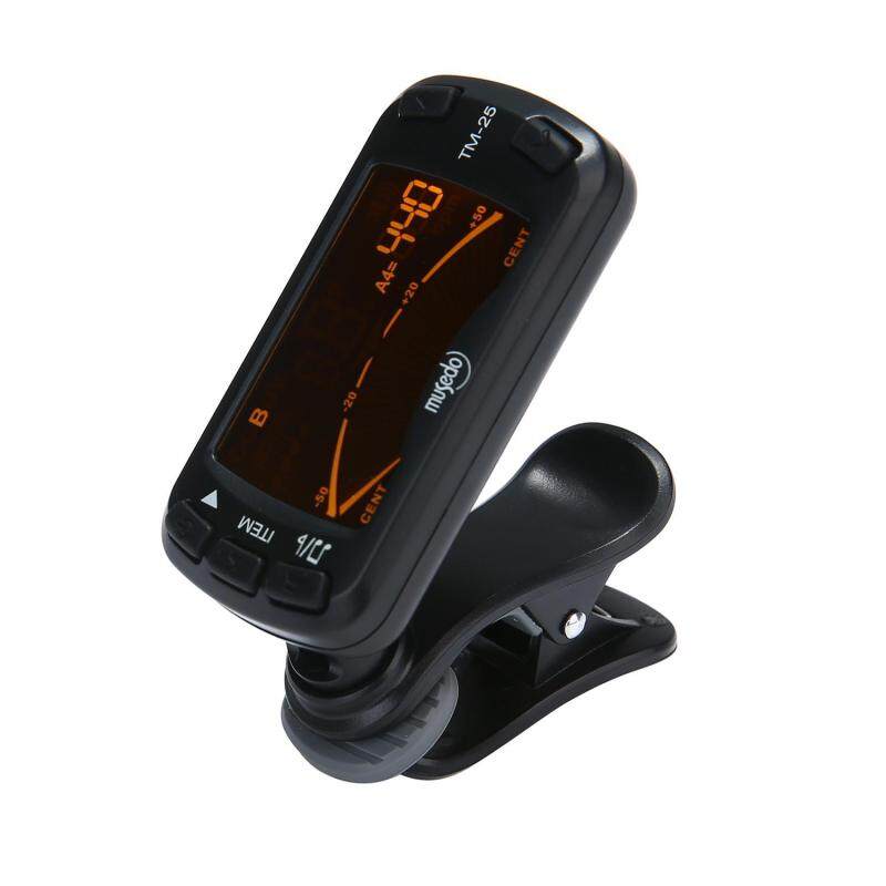 Womdee Clip-on Tuner,LCD Display Swivel Rotation Tuner for Guitar/Ukulele/Violin and Other Instruments,Black Malaysia