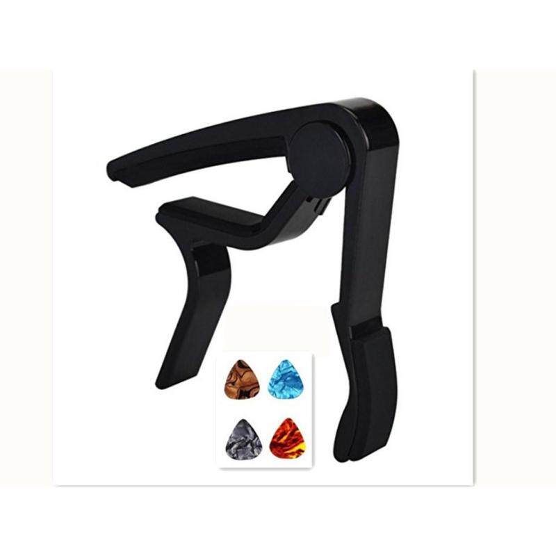 Zoo on Yoo Single-handed Guitar Capo Quick Change（black) with free four guitar picks Malaysia
