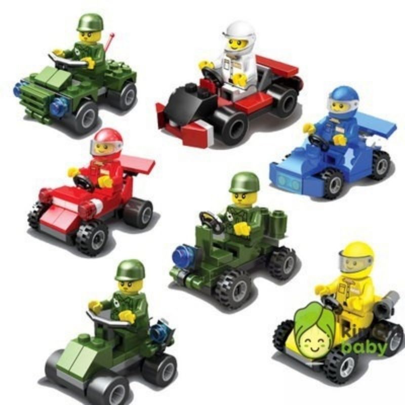 Đồ chơi trẻ em - xếp hình lego ô tô mini các loại xe - đồ chơi lắp ghép