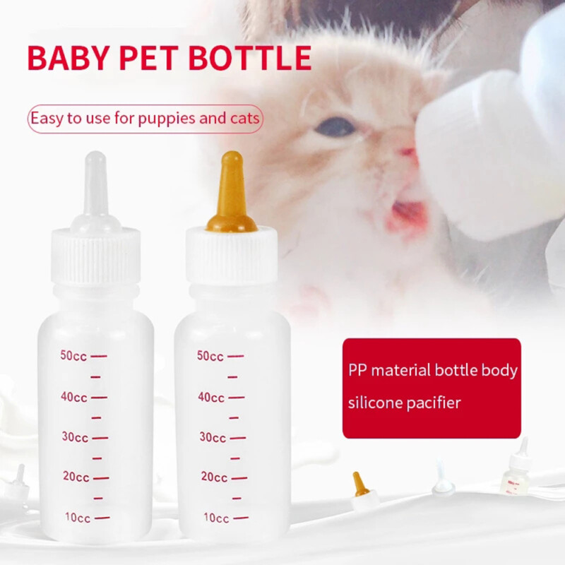 Bình sữa silicon cho thú cưng 50ml 120ml bình đựng núm vú giả cho chó mèo bình đựng sữa cho mèo con chó con trẻ sơ sinh