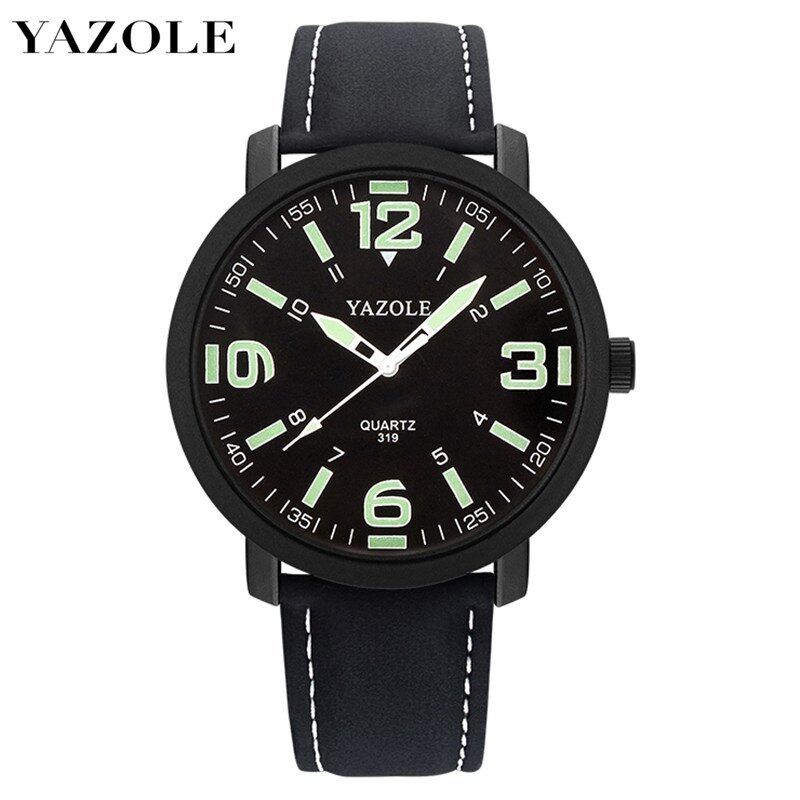 Đồng Hồ Thương Hiệu Xa Xỉ Hàng Đầu YAZOLE 319, Cho Người Đàn Ông, Đồng Hồ Thạch Anh Nam Thể Thao Thời Trang Xu Hướng Đồng Hồ Đeo Tay Quà Tặng Cho Nam Jam Tangan Lelaki