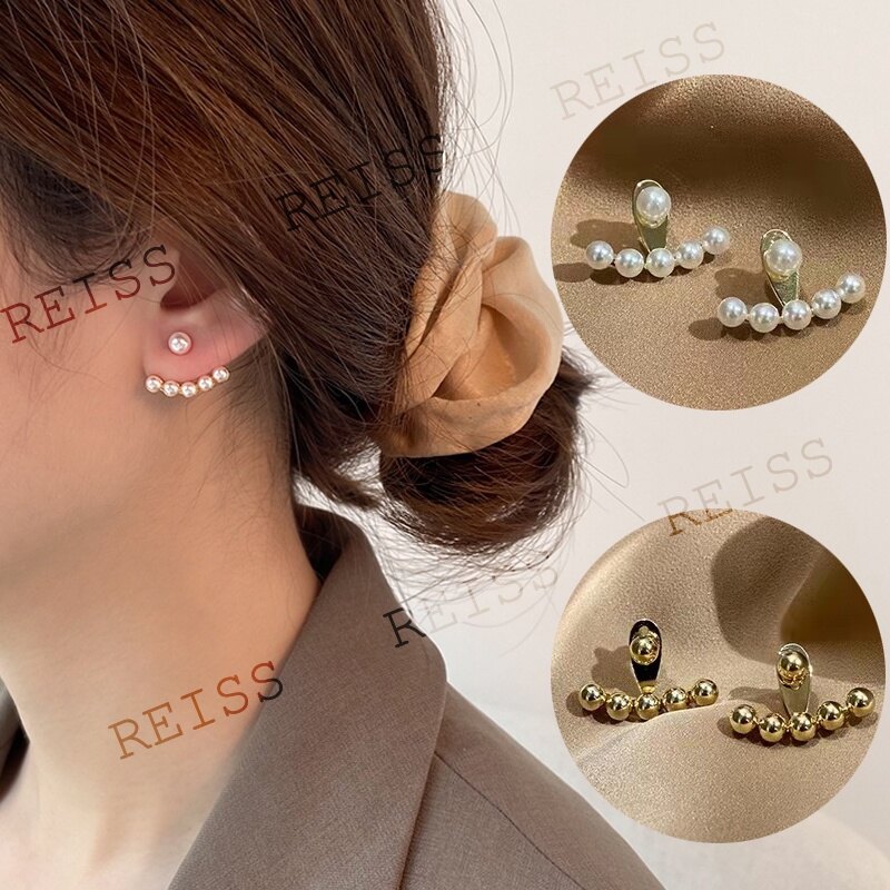 Bông Tai Vàng Ngọc Trai Trắng Khuyên Tai Cho Nữ Phụ Kiện Bé Gái