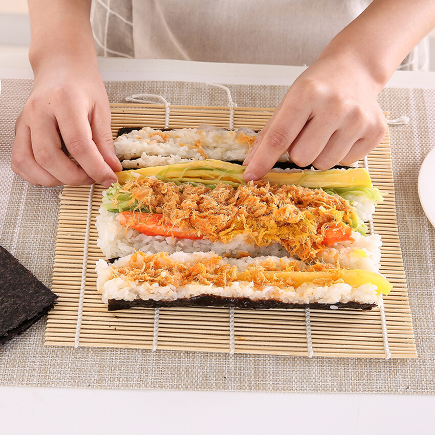 Thảm cuộn sushi bằng tre tự nhiên dụng cụ cuộn sushi để làm sushi