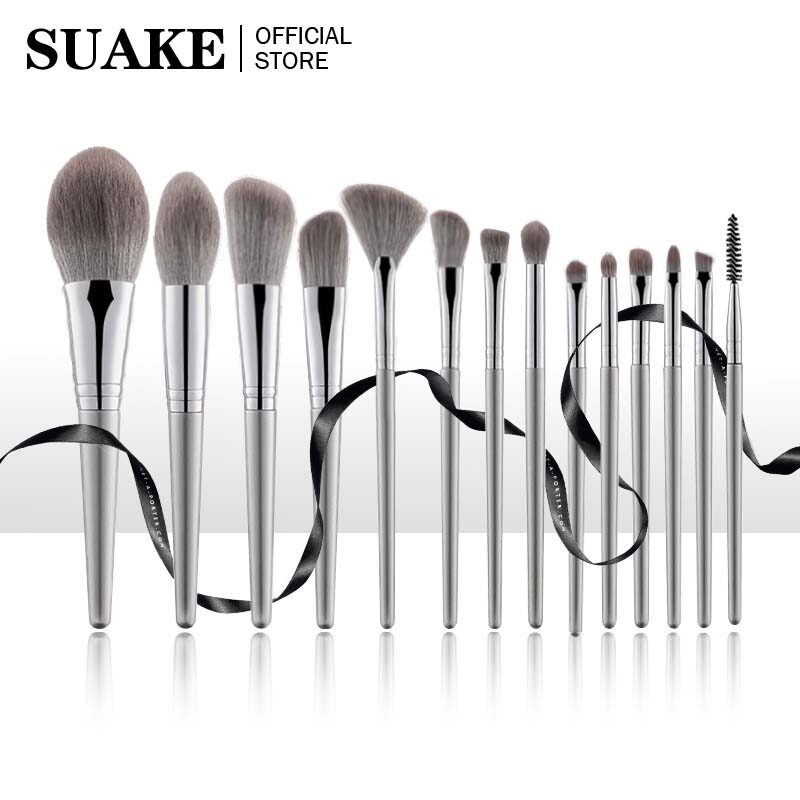 Suake 14 cái Bộ cọ trang điểm Bộ cọ trang điểm cọ đánh mắt Cọ má hồng Cọ đánh phấn nền Cọ che khuyết điểm Cọ đánh phấn mắt cọ trang điểm