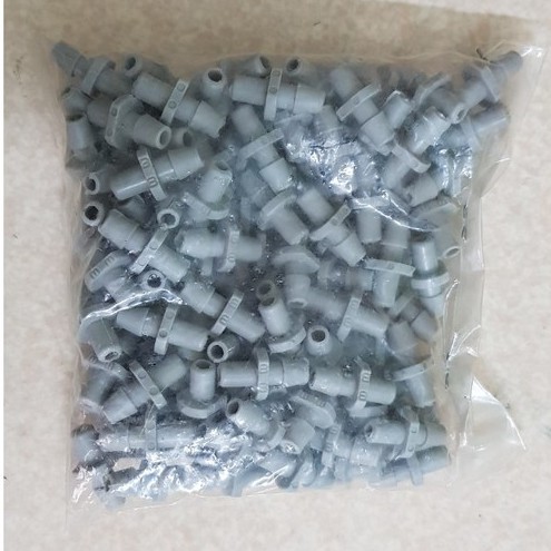 Giá sỉ bịch 100 nối ống ldpe 5/7mm 1 đầu trơn, 1 đầu gài