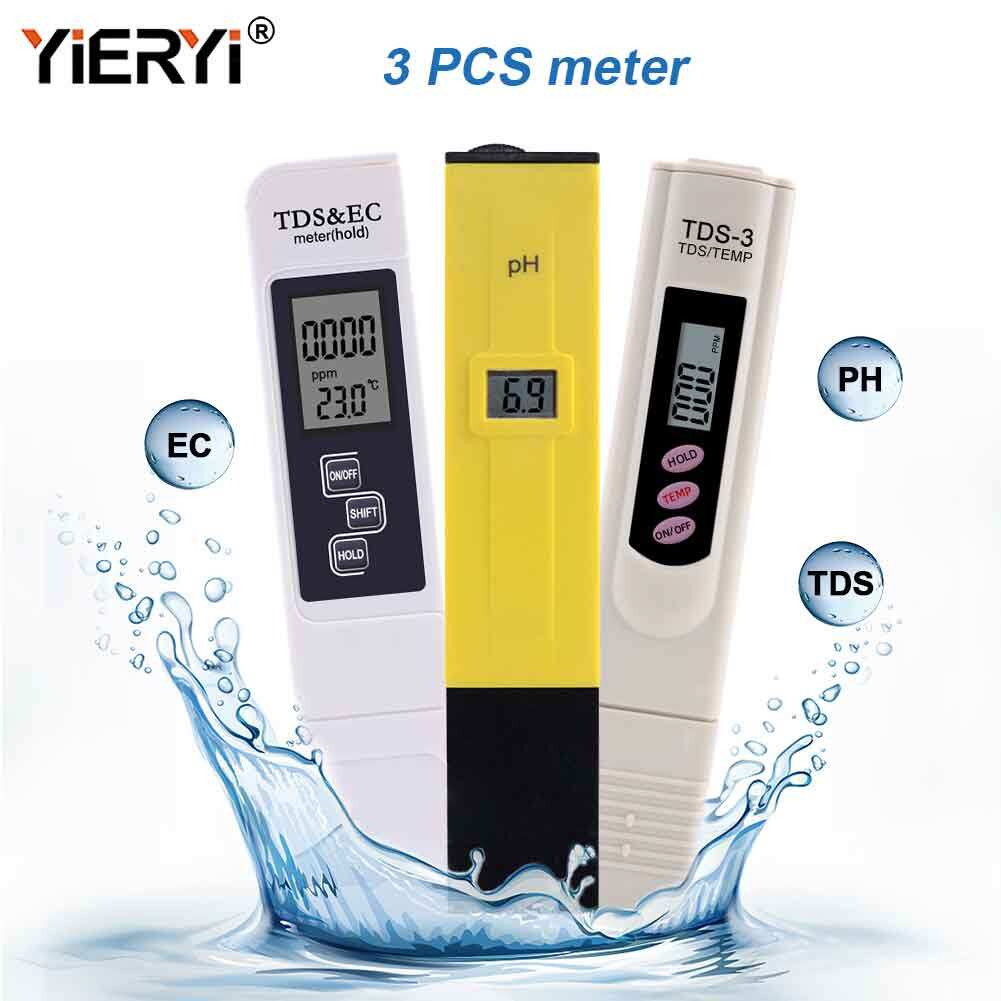 Yieryi Đo ĐỘ PH 0-14 Túi Bút dành cho Bể Bơi Bể trường phòng thí nghiệm thực phẩm + Tặng BÚT Thử NƯỚC TDS Lọc chất Lượng nước Tinh Khiết Bút thử điện